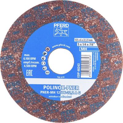 PFERD TOOLS 47700211 PAARD POLINOX geperste vlies-wiel PNER Ø 125x6 mm boring-Ø 22,2 mm middelhard A grof voor finish  125 mm 5 stuk(s)