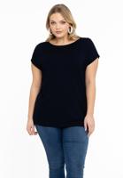 Yoek T-shirt kapmouwen wijd | Blauw | Maat 46/48