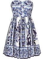 Dolce & Gabbana robe courte à imprimé Majolica - Bleu