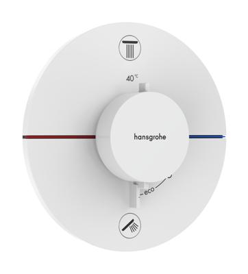 Hansgrohe ShowerSelect Comfort S thermostaat inbouw voor 2 functies met geïntergreerde zekerheidscombinatie volgens EN1717, mat wit