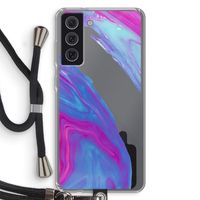 Zweverige regenboog: Samsung Galaxy S21 FE Transparant Hoesje met koord