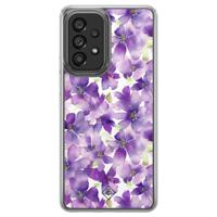 Samsung Galaxy A52 hybride hoesje - Floral violet - thumbnail