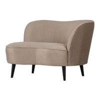 WOOOD Sara Loungefauteuil Rechts - Velvet - Khaki - 71x112x81