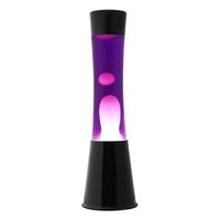 Itotal Lavalamp zwart/paars/wit, 40cm