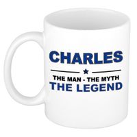 Charles The man, The myth the legend cadeau koffie mok / thee beker 300 ml Charles The man, The myth the legend cadeau koffie mok / thee beker 300 ml