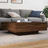 Salontafel met LED-verlichting 100x100x31 cm bruin eikenkleur - thumbnail