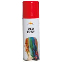 Carnaval verkleed haar verf/spray - rood - spuitbus - 125 ml   - - thumbnail