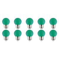 LED Lamp 10 Pack - Romba - Groen Gekleurd - E27 Fitting - 1W - thumbnail