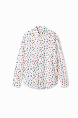 Bloemenprint overhemd - WHITE - XXL