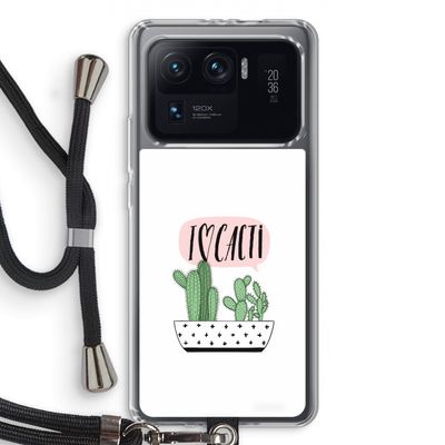 I love cacti: Xiaomi Mi 11 Ultra Transparant Hoesje met koord