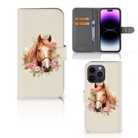 Telefoonhoesje | Met pasjeshouder | voor iPhone 15 Pro Max Paard