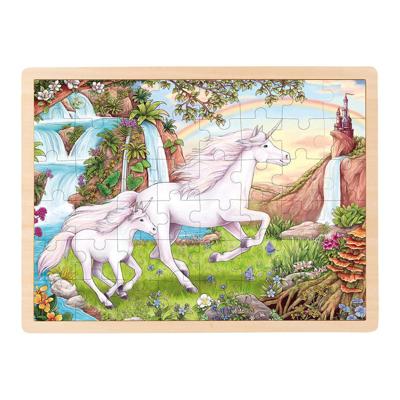 Goki houten legpuzzel eenhoorn, 48st.