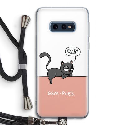 GSM poes: Samsung Galaxy S10e Transparant Hoesje met koord