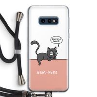 GSM poes: Samsung Galaxy S10e Transparant Hoesje met koord