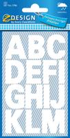 Avery Etiketten cijfers en letters A-Z groot, 2 blad, wit, waterbestendige folie Avery Etiketten cijfers en letters A-Z groot, 2 blad, wit, waterbestendige folie