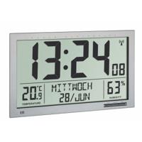 TFA Dostmann 60.4517.54 Wandklok Zendergestuurd 368 mm x 230 mm x 29 mm Zilver Groot display - thumbnail