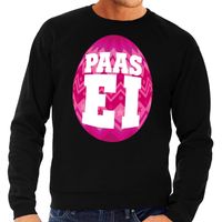 Paas sweater zwart met roze ei voor heren