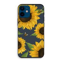 Sunflower and bees: iPhone 12 mini Biologisch afbreekbaar hoesje