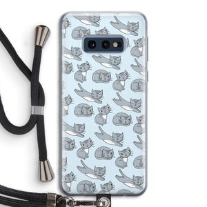 Poezen: Samsung Galaxy S10e Transparant Hoesje met koord