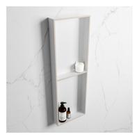 Wandnis Solid Surface Easy | In- en opbouw | 30x150x8 cm | 2 vakken | Linen/Talc
