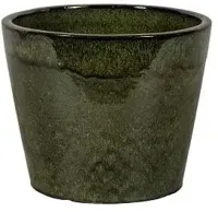 SHANGHAI Geglazuurde Keramische Bloempot - Ø42 x H37 cm, Donkergroen | 4-01DA