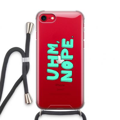 UHM, NOPE.: iPhone SE 2020 Transparant Hoesje met koord