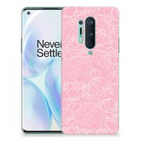 OnePlus 8 Pro TPU Case White Flowers - thumbnail