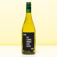 Wijnfles Fijne Vaderdag - Wit (Sauvignon Blanc)