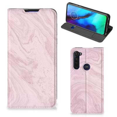 Motorola Moto G Pro | Standcase | Marble Pink - Origineel Cadeau Vriendin