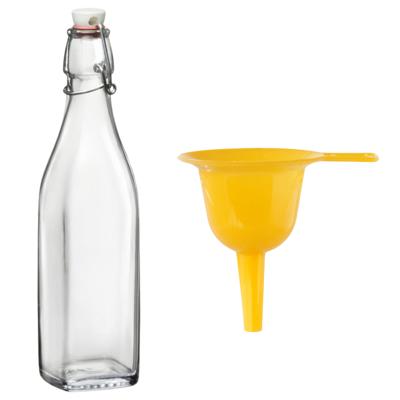 Weckflessen trechter met weckfles - beugelfles - 500 ml - keukentrechter