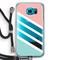 Strepen pastel: Samsung Galaxy S6 Transparant Hoesje met koord