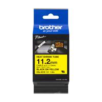 Brother HSE631E Labeltape krimpkous Tapekleur: Geel Tekstkleur: Zwart 11.2 mm 1.5 m