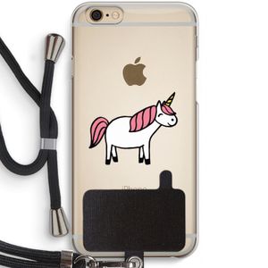 Eenhoorn: iPhone 6 / 6S Transparant Hoesje met koord