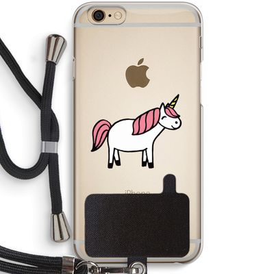 Eenhoorn: iPhone 6 / 6S Transparant Hoesje met koord