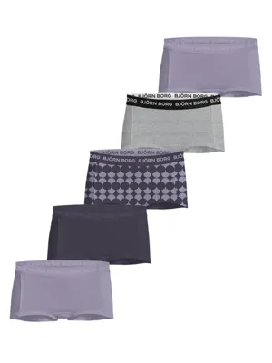 Björn Borg 5-Pack meisjes boxershorts - Minishorts - Katoenen kinder onderbroeken multipack