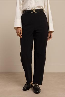Studio Anneloes Marlis Bonded Barrell Trousers 13592 Broek 9000 Black