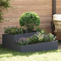 Tuin Bloempot Antraciet 100 x 100 x 50 cm Staal