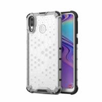Honingraat schokbestendig PC + TPU Case voor Galaxy M20 (transparant)