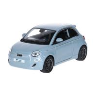 Modelauto/speelgoedauto Fiat 500e - lichtblauw - schaal 1:24/15 x 7 x 6 cm