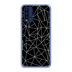 Geometrische lijnen wit: Xiaomi Redmi 9T Transparant Hoesje