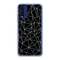 Geometrische lijnen wit: Xiaomi Redmi 9T Transparant Hoesje