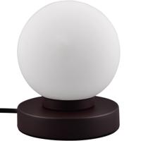 LED Tafellamp - Trion Bolle - E14 Fitting - 1 lichtpunt - Roestrood - Metaal - Wit Glas