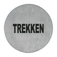 Symboolplaat trekken ø75mm rvs mat