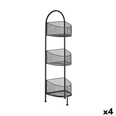 Planken Gift Decor B2607 B2607 Zwart Metaal 21,2 x 97 x 28,5 cm (4 Stuks)