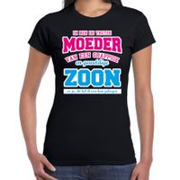 Ik ben de trotse moeder van zoon cadeau t-shirt zwart voor dames 2XL  -