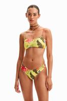 Tropische bandeau-bikini - YELLOW - S