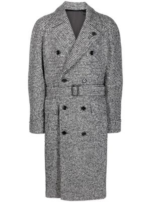 Lardini manteau ceinturé à boutonnière croisée - Noir