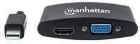Manhattan 152709 DisplayPort / VGA / HDMI Adapter [1x Mini-DisplayPort stekker - 1x VGA-bus, HDMI-bus] Zwart 16.00 cm - thumbnail