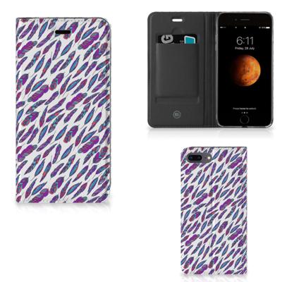Apple iPhone 7 Plus | 8 Plus | Hoesje met Magneet | Feathers Color