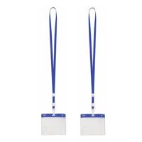 20x Badgehouder met blauw keycord